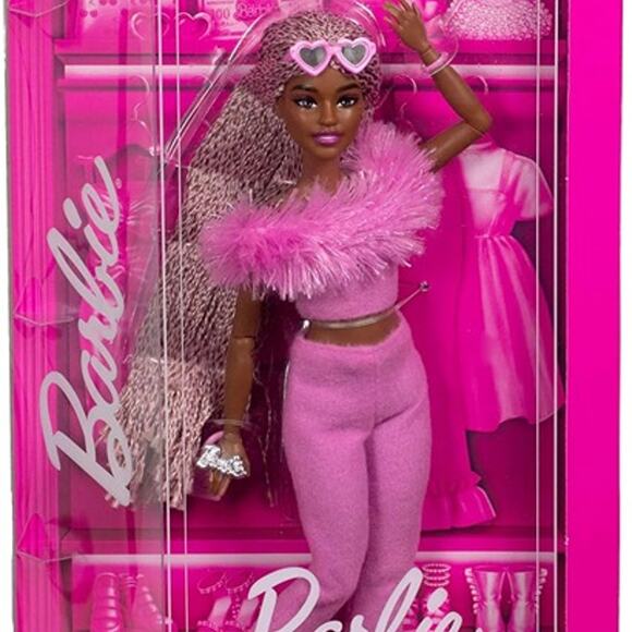 Barbie Deluxe Style Doll #4 in Barbiecore Outfit, Pink and Brown Braids, - Picture 1 of 8